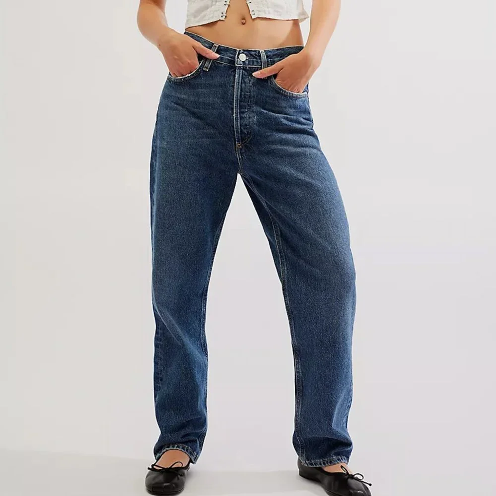 Agolde '90s Crop Loose Straight Leg Jeans - Picture 3 of 8